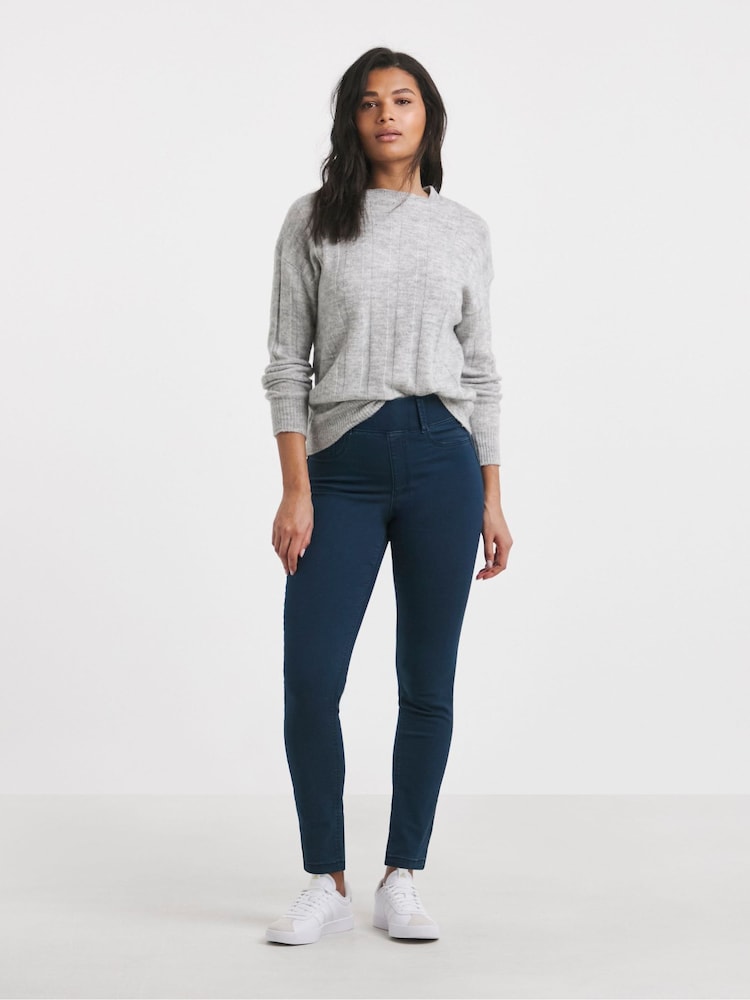 Simply Be Blue Slim Pull On Jeggings - Image 4 of 4