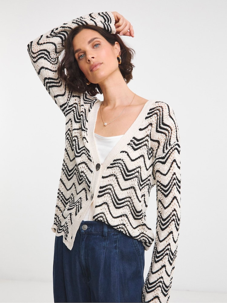 Simply Be Cream Crochet Cardigan - Image 1 of 4