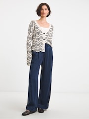 Simply Be Cream Crochet Cardigan - Image 3 of 4