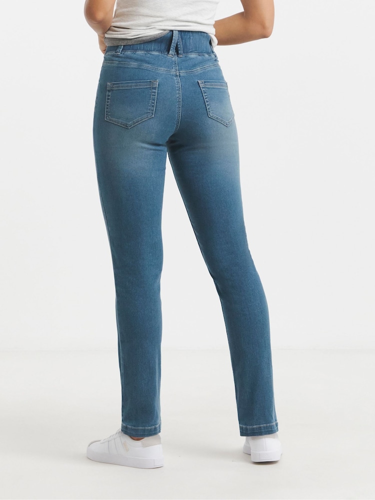 Simply Be Blue Slim Pull On Jeggings - Image 2 of 4