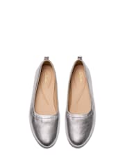 Clarks Silver Fawna Soft Shoes - Image 6 of 7