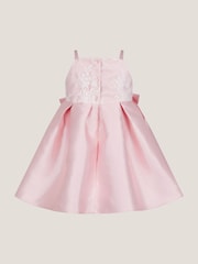 Monsoon Pink Baby Juniper Satin Lace Bow Bridesmaid Dress - Image 3 of 4