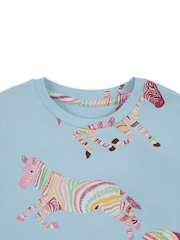 Chelsea Peers Kids Boho Stripe Zebra Print Short Pyjamas Set - Imagen 2 de 3