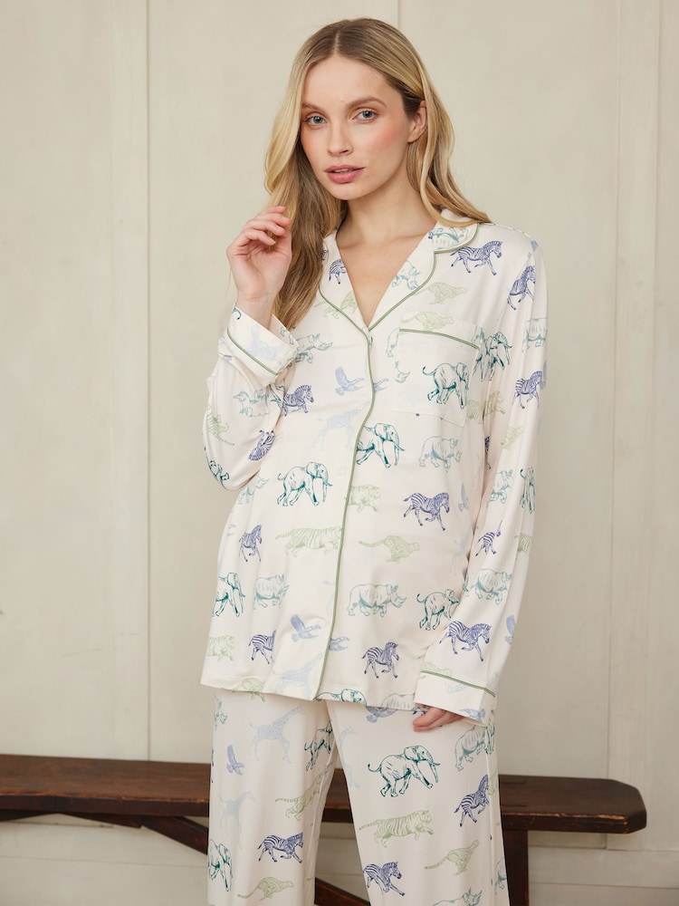 Chelsea Peers Racing Animal Print Short Pyjamas Set - Imagen 2 de 5