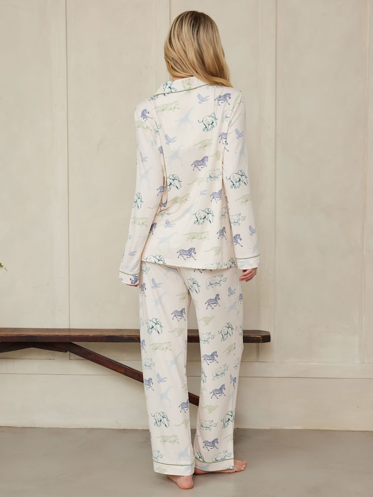 Ensemble pyjama court Chelsea Peers Racing Animal imprimé - Image 4 of 5