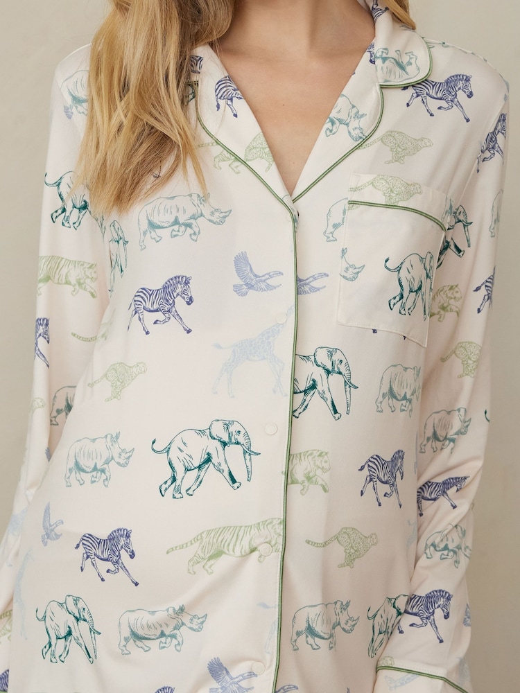 Chelsea Peers Racing Animal Print Short Pyjamas Set - Imagen 5 de 5
