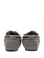 Dunlop Grey Moccasin Slippers - Image 3 of 4