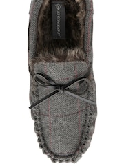 Dunlop Grey Moccasin Slippers - Image 4 of 4