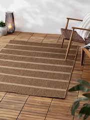 Yard Natural Tala Stripe Jute Effect Indoor/Outdoor Rug - Image 1 of 4