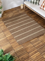 Yard Natural Tala Stripe Jute Effect Indoor/Outdoor Rug - Image 3 of 4