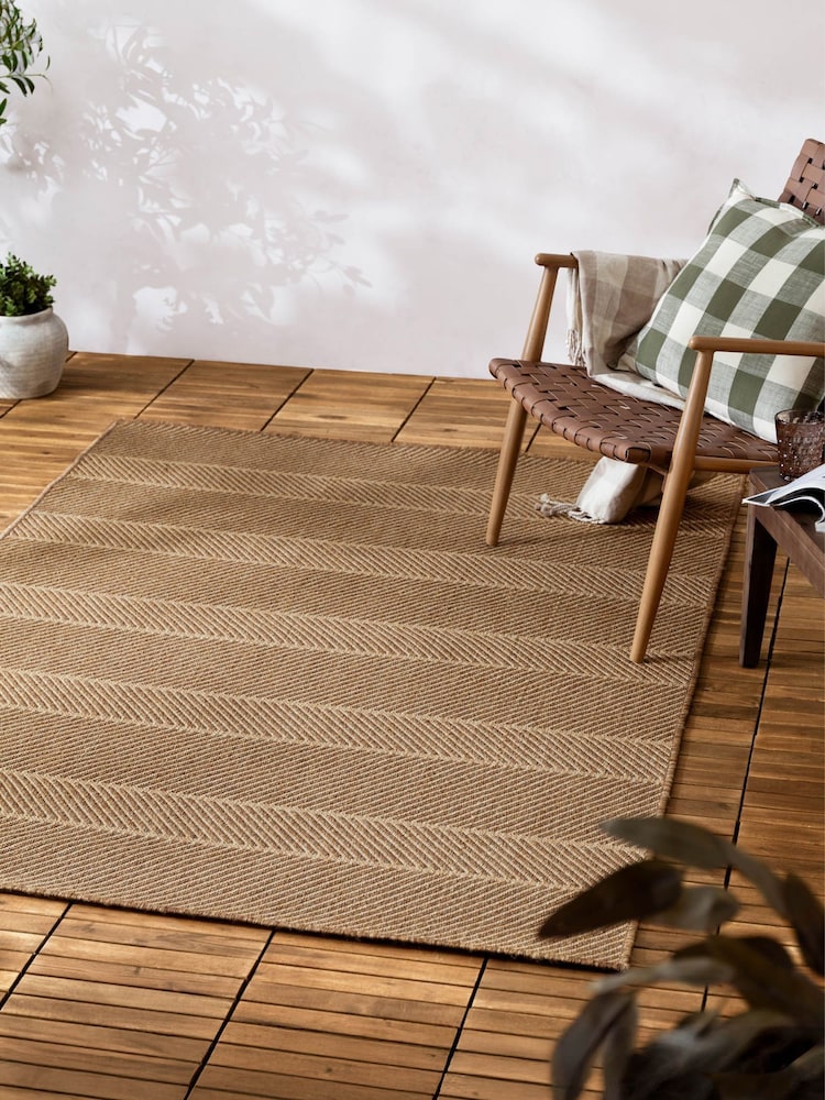 Yard Natural Pentle Jute Effect Indoor/Outdoor Washable Rug - Image 5 of 5