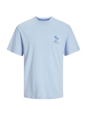 JACK & JONES JUNIOR Relaxed Fit Blue Back Graphic Print 100% Cotton T-Shirt - Image 1 of 2