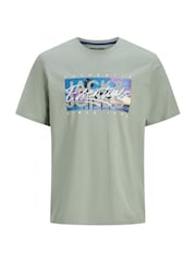 JACK & JONES Junior Blue Logo Printed 100% Cotton T-Shirts 2 Pack - Imagen 2 de 3