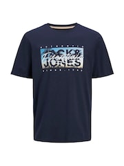 JACK & JONES Junior Blue Logo Printed 100% Cotton T-Shirts 2 Pack - Imagen 3 de 3