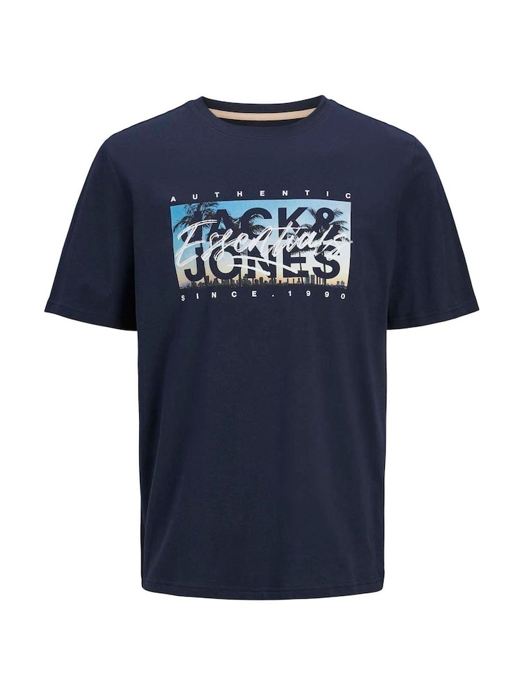 JACK & JONES Junior Blue Logo Printed 100% Cotton T-Shirts 2 Pack - Imagen 3 de 3