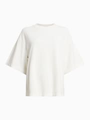 AllSaints White Amelie Crochet 100% Organic Cotton T-Shirt - Image 8 of 8