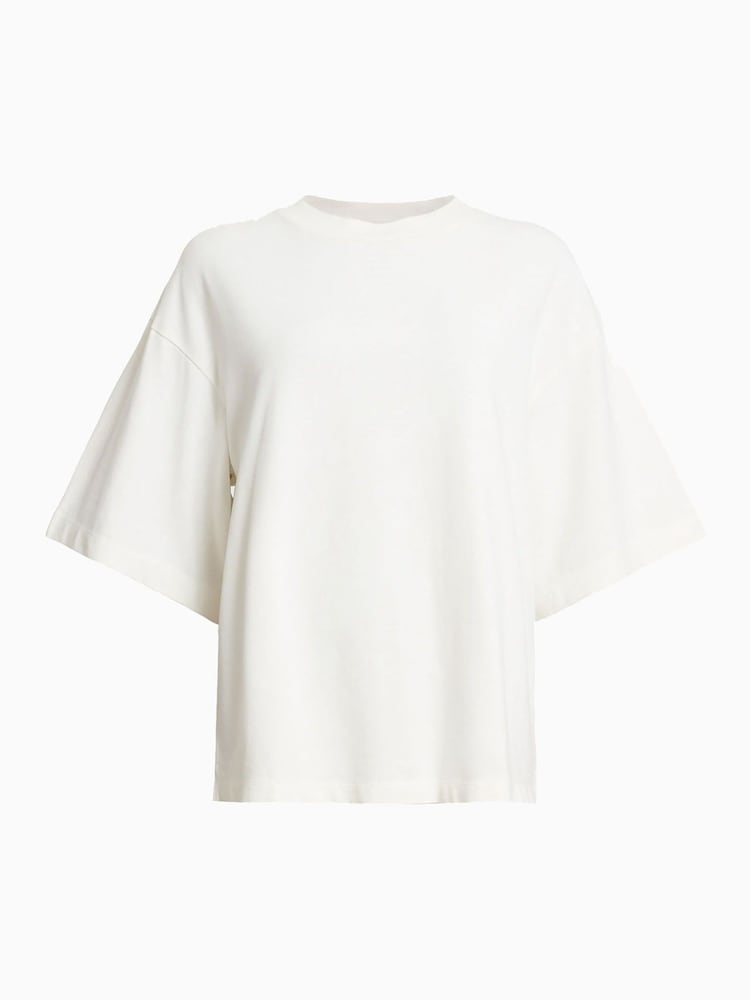 AllSaints White Amelie Crochet 100% Organic Cotton T-Shirt - Image 8 of 8