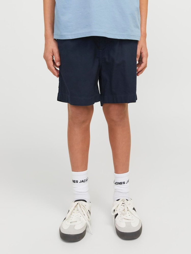 JACK & JONES Junior Tie Waist Linen Blend Shorts - Image 1 of 5