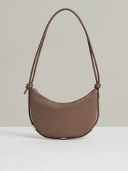 Reiss Neutral Harriet Leather Rope Strap Shoulder Bag - Image 1 of 5
