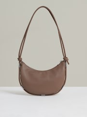 Reiss Neutral Harriet Leather Rope Strap Shoulder Bag - Image 4 of 5
