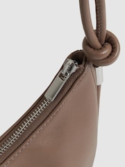 Reiss Neutral Harriet Leather Rope Strap Shoulder Bag - Image 5 of 5