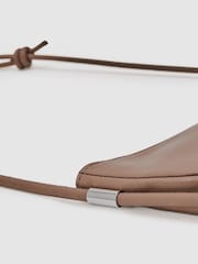 Reiss Neutral Harriet Leather Rope Strap Shoulder Bag - Image 6 of 6