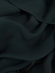 Reiss Teal Green Greta Crepe Cape Maxi Dress - Image 6 of 6