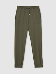 Reiss Green Climb Drawstring Technical Cuffed Trousers - Image 2 of 5