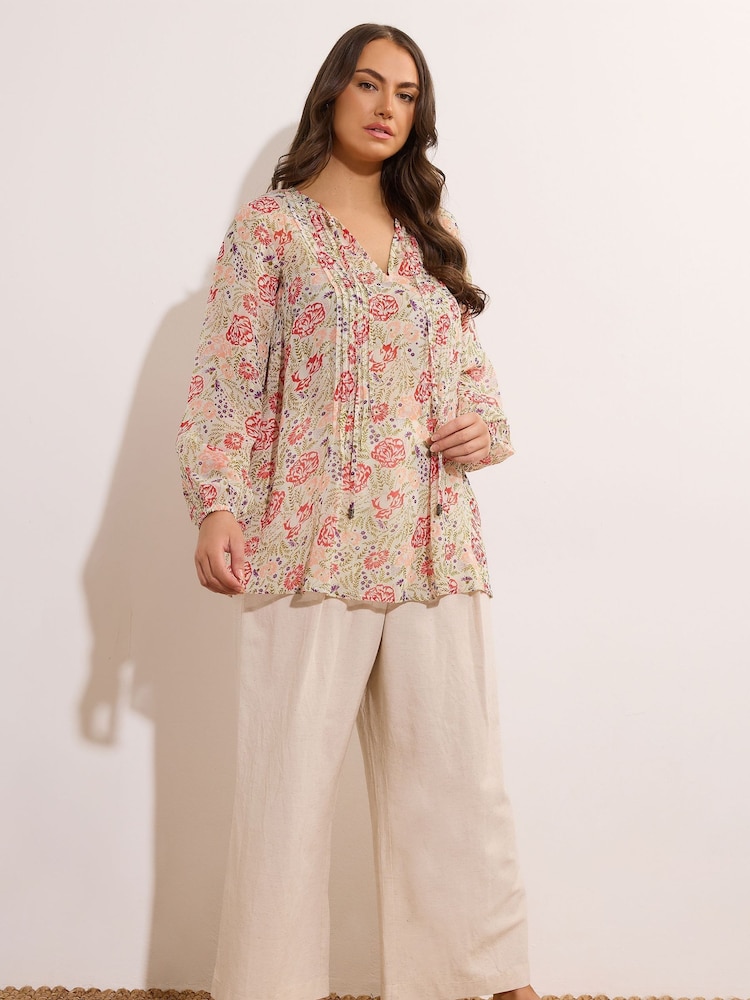 Evans Blue Printed Boho Top - Image 2 of 5