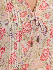 Evans Blue Printed Boho Top - Image 4 of 5