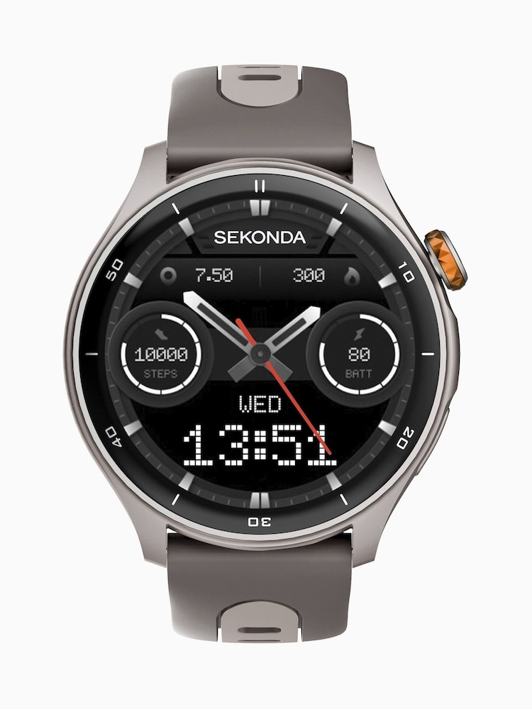 Sekonda 47mm Active Pro GPS Smart Watch with Silicone Strap - Image 1 of 6