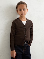 Reiss Chocolate Tyla Cardigan - Image 2 of 4