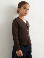 Reiss Chocolate Tyla Cardigan - Image 3 of 4