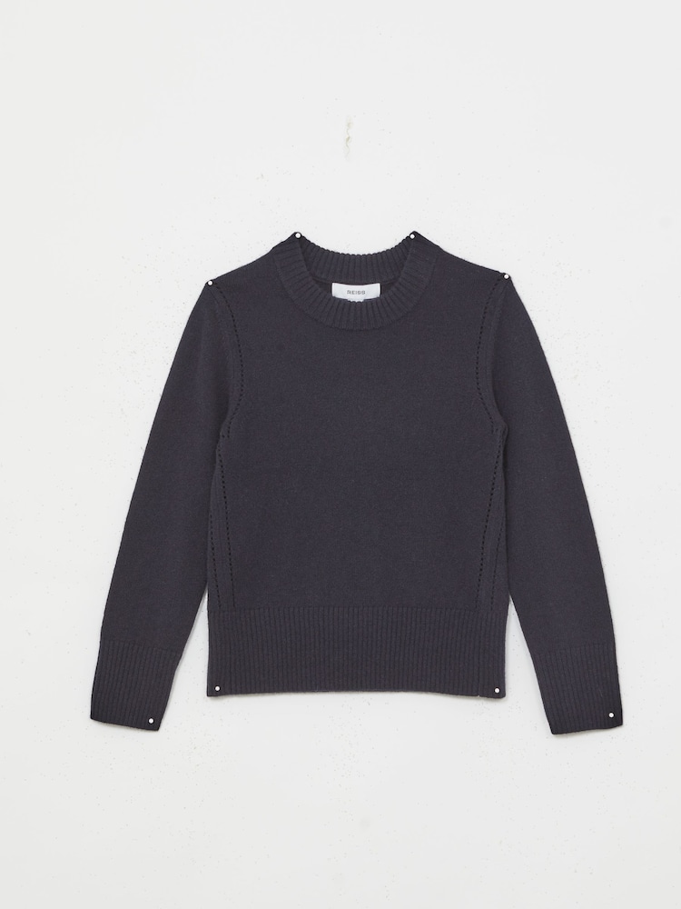 Reiss Navy Anya Jumper - Image 2 of 5