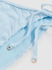 Reiss Blue Wynee Textured Wave Bikini Bottoms - Image 5 of 5