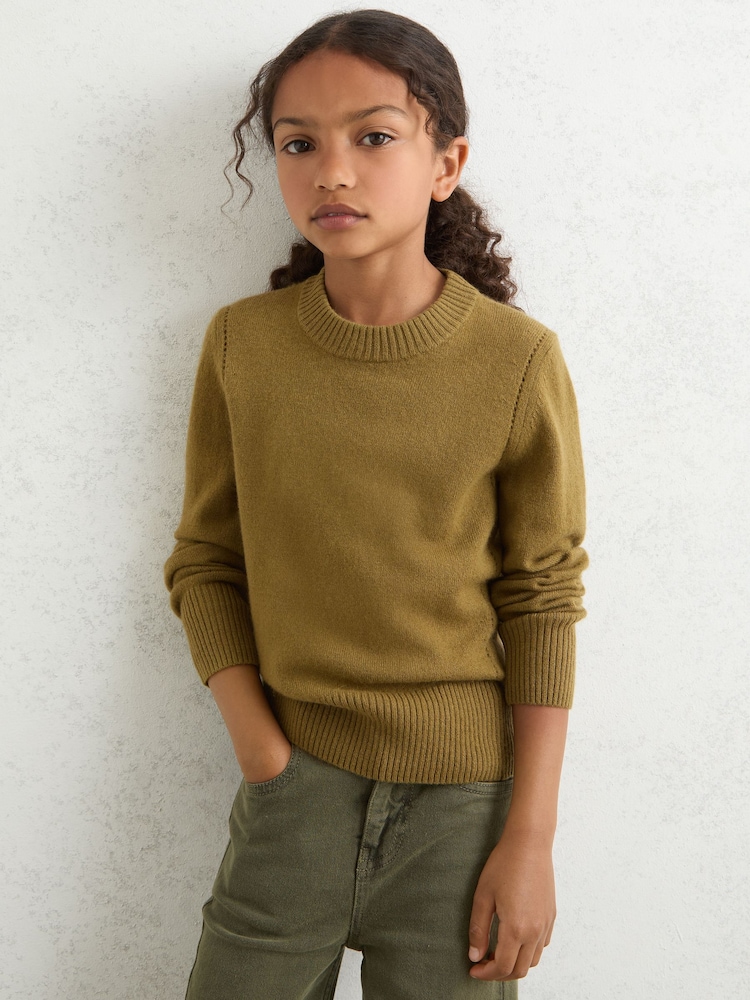 Reiss Khaki Green Anya Jumper - Image 1 of 4