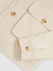 Reiss Light Stone Barry Cotton-Blend Button-Through Jacket - Image 5 of 5