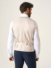 Skopes Grey Skopes Tailored Fit Puppytooth Check Carter Waistcoat - Image 2 of 3