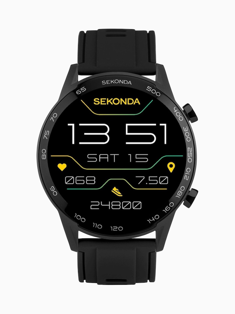 Sekonda 45mm Active Plus Smart Watch in Silicone Strap - Image 1 of 7
