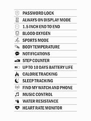 Sekonda 45mm Active Plus Smart Watch in Silicone Strap - Image 3 of 7