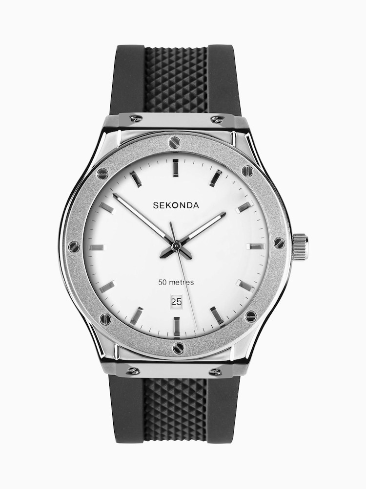 Sekonda Mens Sports 42mm Titan Watch in Silicone Strap Dial - Image 1 of 6 Sekonda Mens Sports 42mm Titan Watch in Silicone Strap Dial - Image 1 of 6