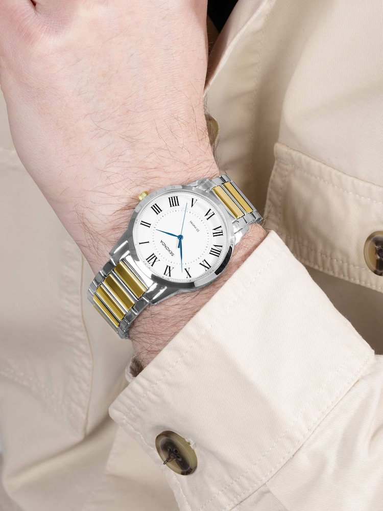 Sekonda Classic Mens 40mm Beaumont Watch in Silver with Silver Alloy Bracelet & White Dial - Image 6 of 6