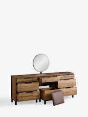 Dark Bronx Oak Effect 7 Drawer Wide Dressing Table - Image 10 of 11