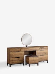 Dark Bronx Oak Effect 7 Drawer Wide Dressing Table - Image 11 of 11
