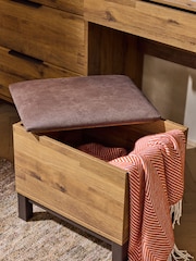 Dark Bronx Oak Effect 7 Drawer Wide Dressing Table - Image 5 of 11