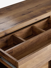 Dark Bronx Oak Effect 7 Drawer Wide Dressing Table - Image 7 of 11