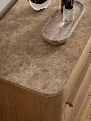 Mid Natural Aviano N. Premium Oak Veneer 7 Drawer Wide Chest of Drawers - Image 6 of 11