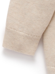 Purebaby Natural Turtle Crocheted 100% Cotton Jumper - Image 4 of 4