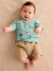 Purebaby Animal Print T-Shirt and Shorts Set - صورة 1 من 5