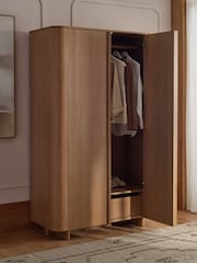 Mid Natural N. Premium Aviano Oak Veneer Wardrobe - Image 3 of 12